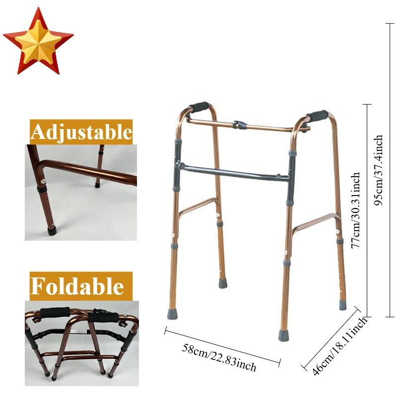 

Трость Crozier, трость Crosier, новый бутик, складные ходунки из алюминиевого сплава, регулируемые по высоте ходунки, специальная мобильность