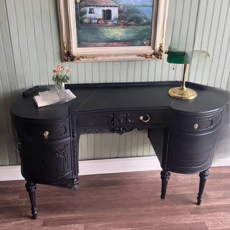 Francês retro esculpido armário de varanda de madeira maciça pequeno apartamento sala estar armário decorativo armário doméstico bétula