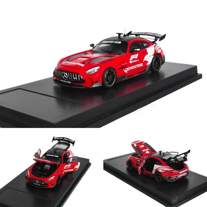 En Stock 1:64 Mj Mercedes Benz Amg Gt serie negra F1 coche de seguridad aleación miniatura modelo fundido a presión juguete para regalo personalizado nuevo en Stock