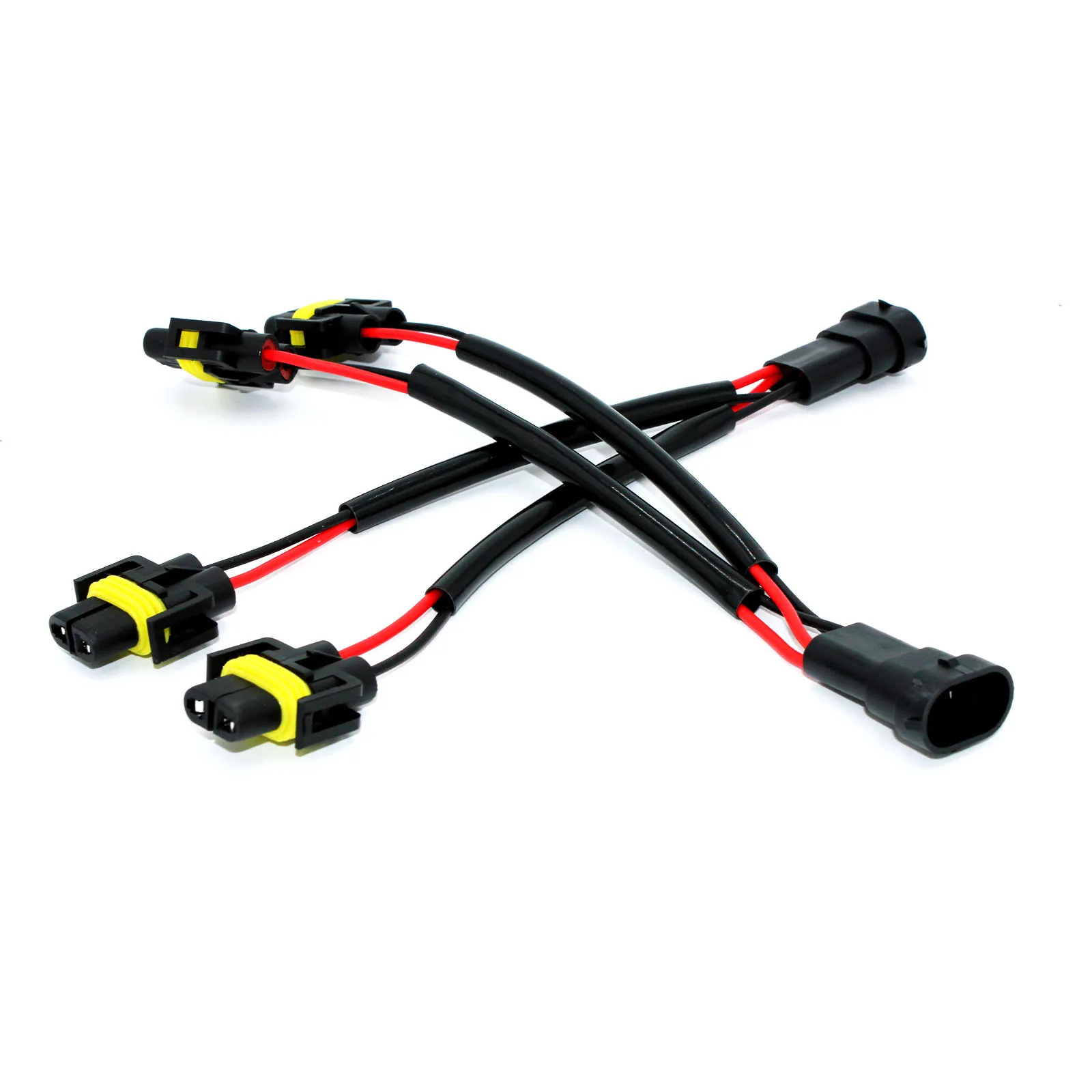 

2 Pcs H8 H9 H11 One Male To Two Female Adapter Conversion 12V Car Headlight Cable Plug Car Fog Lamp Bulb Socket Adapter Wiring