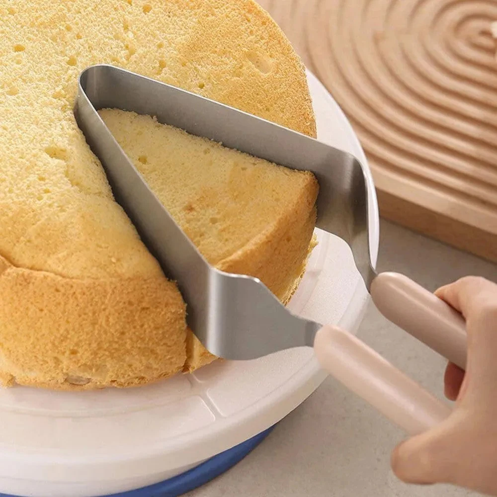 Large Size Stainless Steel Cake Slicer Cutter and Divider Bread Pizza Pie Cake Cut Clip Tong