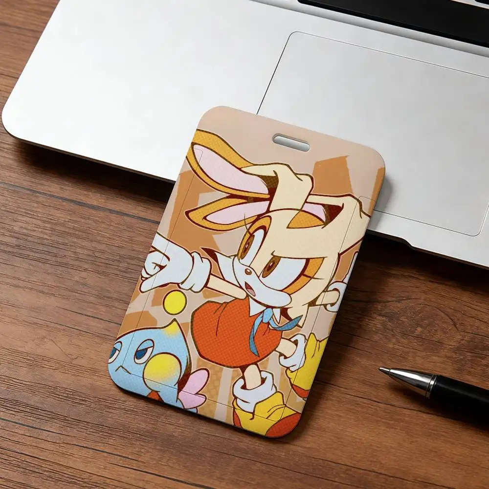 Modisches Cartoon S-SonIC-C Kawaii Schlüsselband mit Rückzugclip und Kartenhalter, Drehbarer Ausweishalter, Familiengeschenk – Detail 7