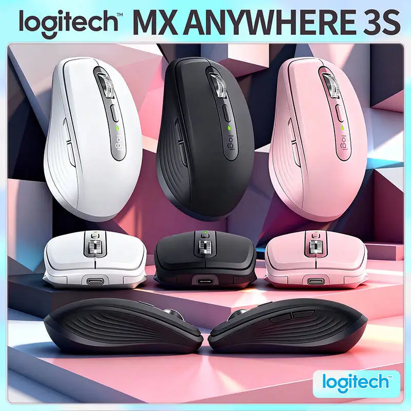 

Logitech MX Anywhere 3S Wireless Bluetooth Mouse 8000 DPI Silent Click Rechargeable Portable for Laptop Office Gaming Use