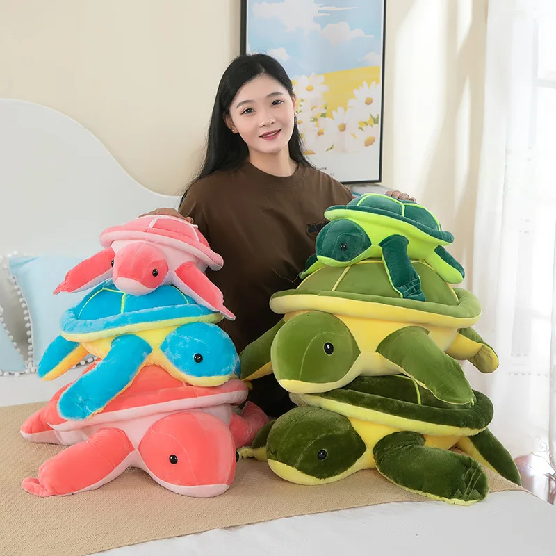 

Little Turtle Pillow Simulation Turtle Plush Toy Doll Pillow Down Cotton Soft Sleeping Cushion Doll