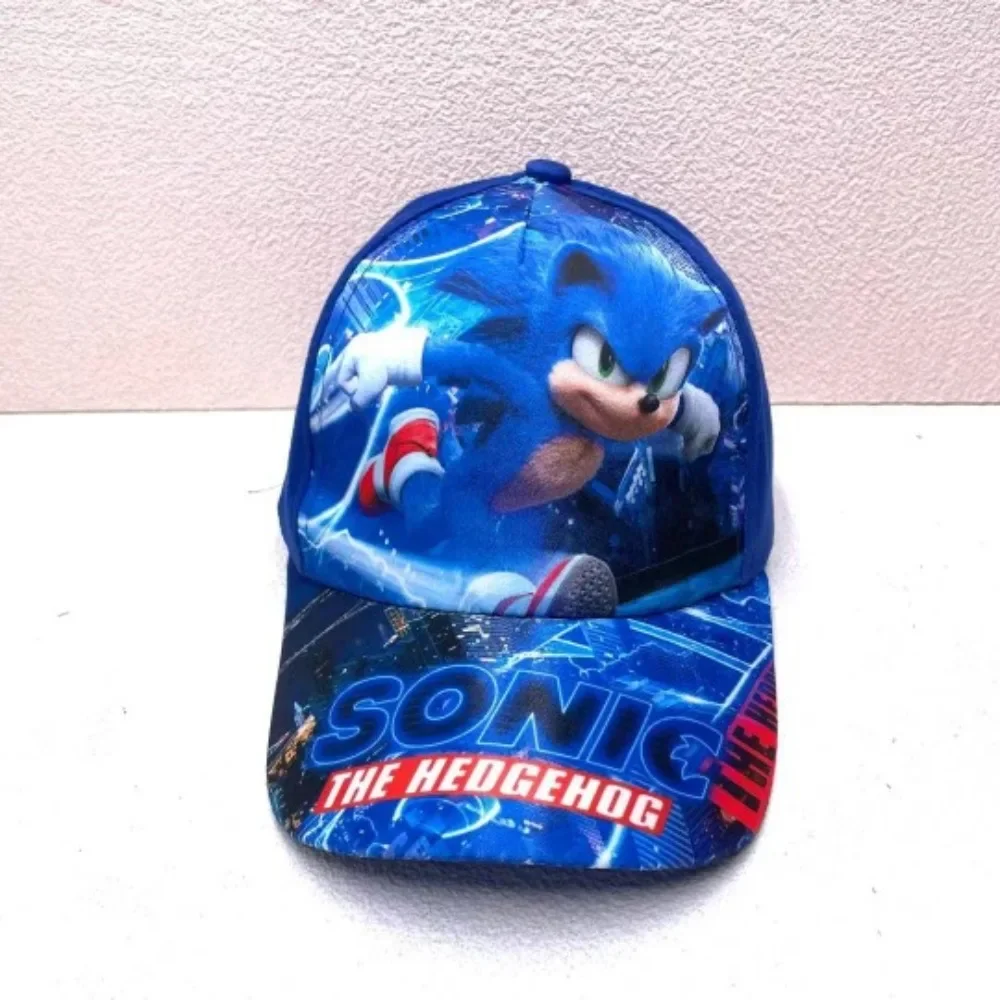 Sonic Cartoon Baseball Cap Sunhat Outdoor Action Figure Toys Fashion Hiphop Casual Peaked Caps Sun Visor Boys Kids Birthday Gift