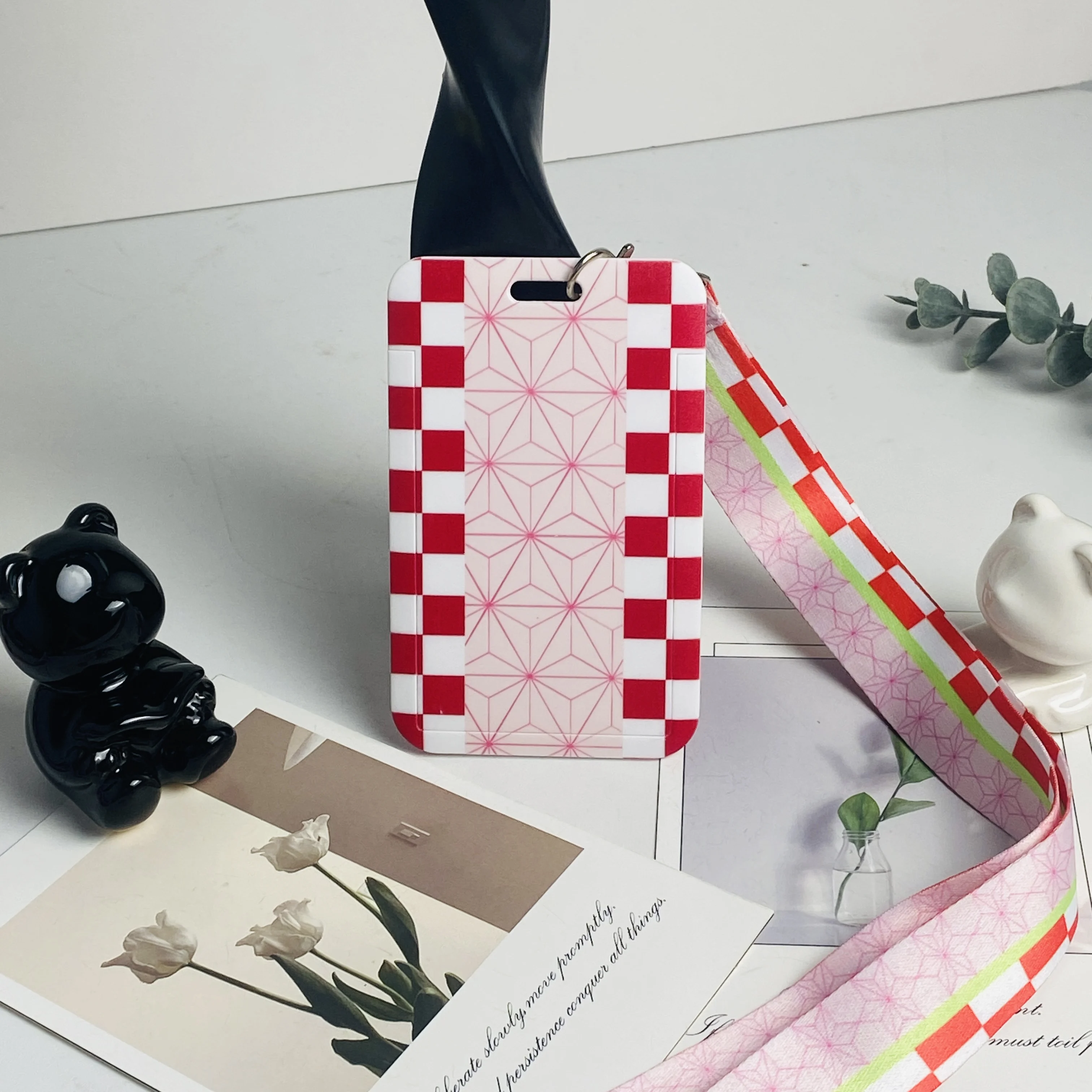 อะนิเมะผู้ถือบัตรสายคล้องคอพวงกุญแจ ID รถบัสบัตรเครดิต Pass แขวนเชือก Lariat Keyrings Lanyard อุปกรณ์เสริม