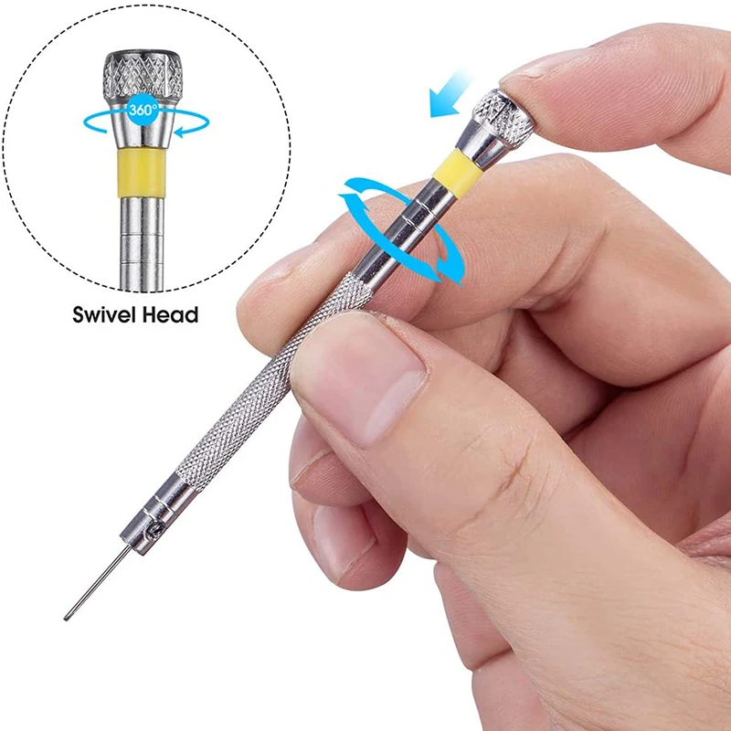 0,8–1,6 mm Stahl-Schraubendreher für die Uhrenreparatur, tragbare Uhrenwerkzeuge, Bandentfernung mit Mini-Link-Stiften, Uhrmacherwerkzeuge – Detail 3