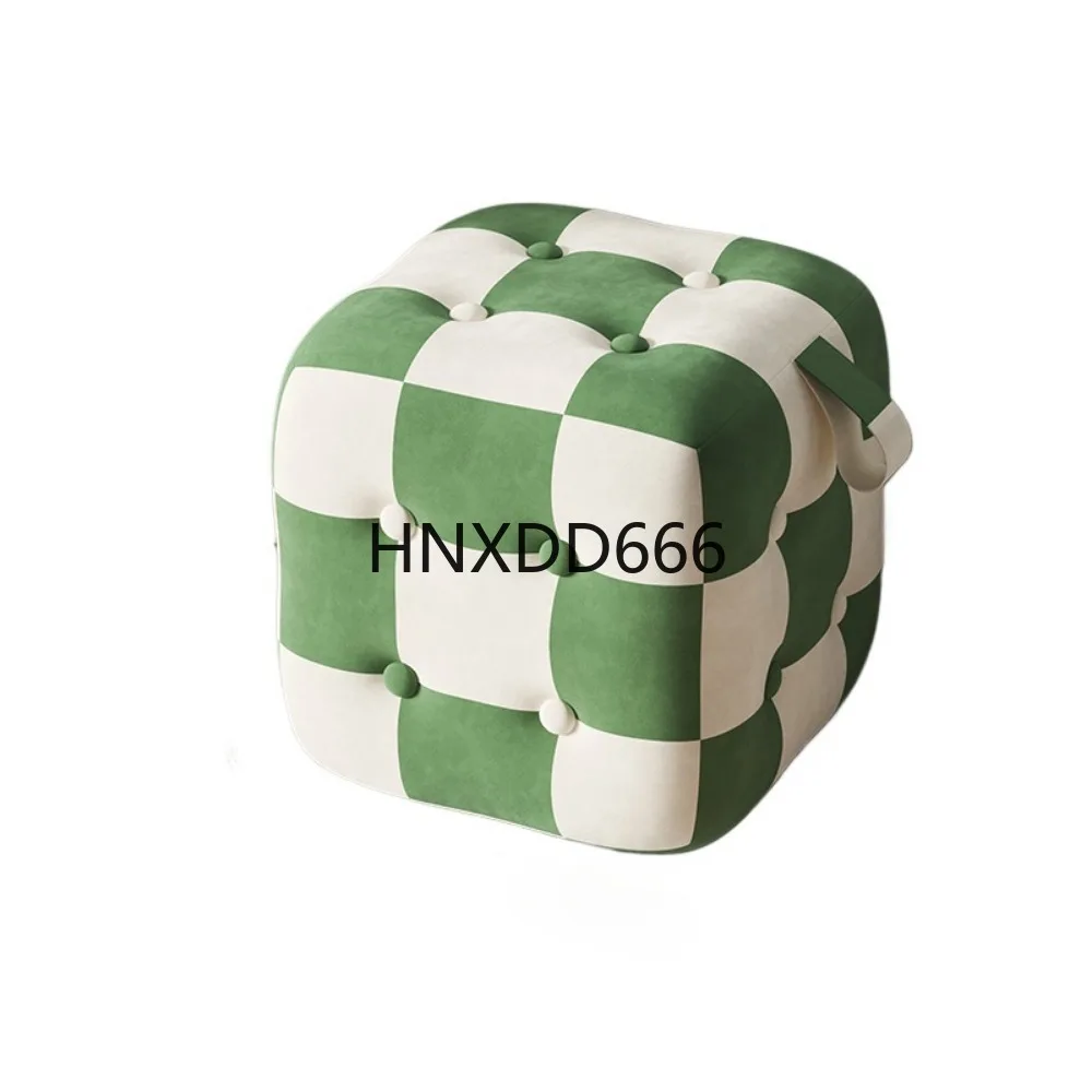 

Modern Square Stool Chairs Toddlers Fashionable European Foot Stool Vanity Arcade Taburetes De Bar Living Room Furniture