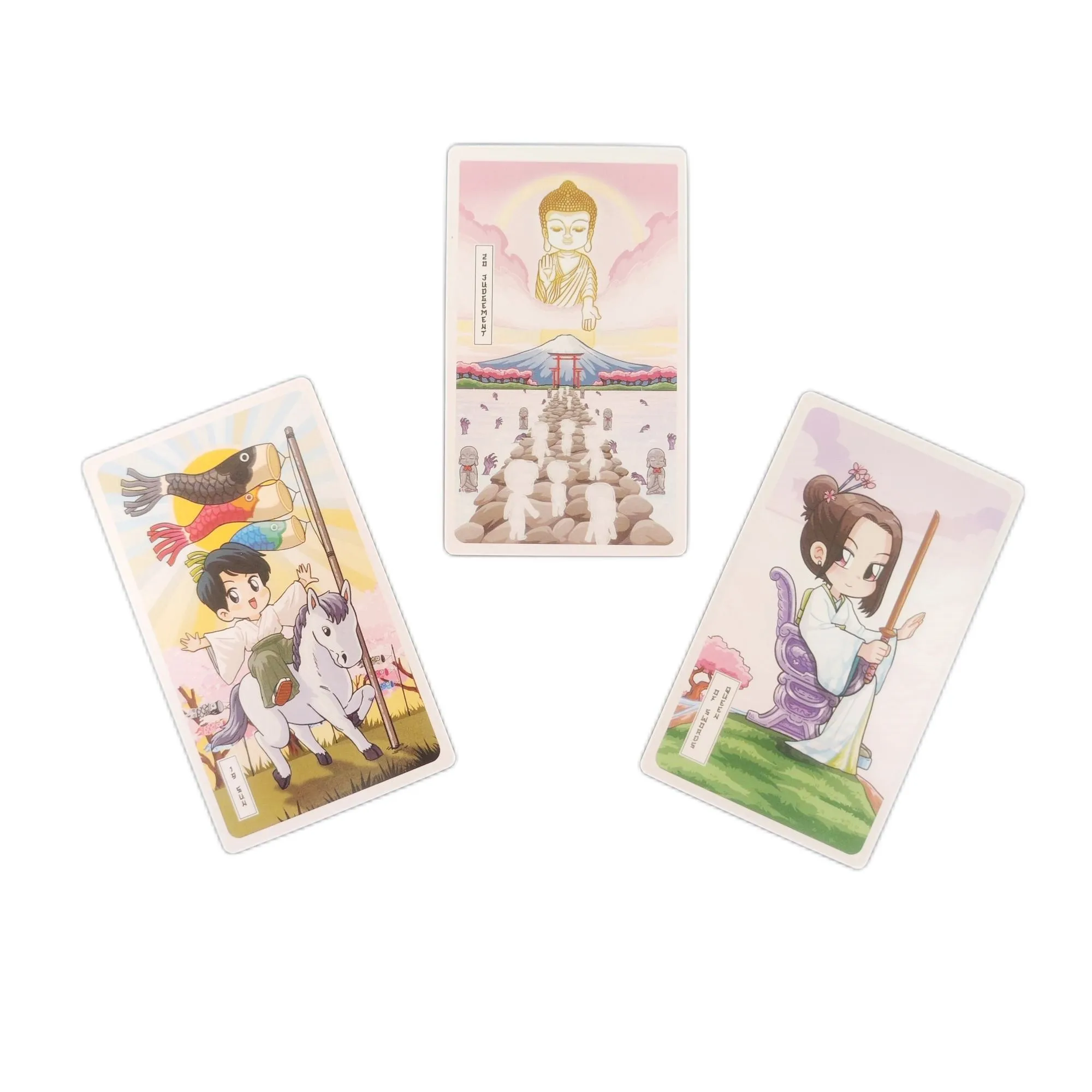 2023 New English 12x7cm Sakura Spring Tarot 80 Cards/Set With Guidebook For Friends Party Divination Board Game Kid Toys