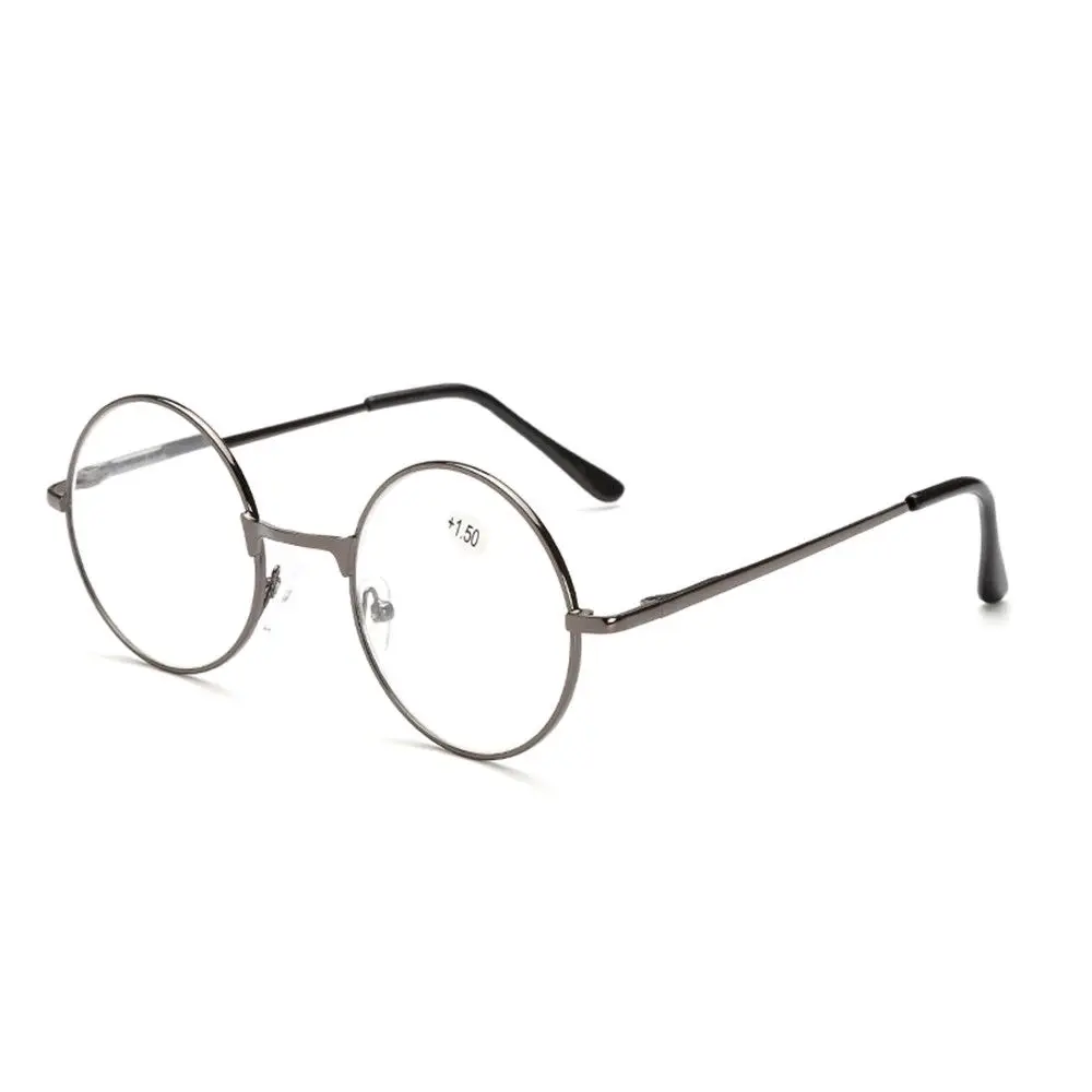 Lunettes de lecture portables flexibles avec charnière à ressort ronde en métal, pour soins de la vue, +1.00~+4.0 dioptries