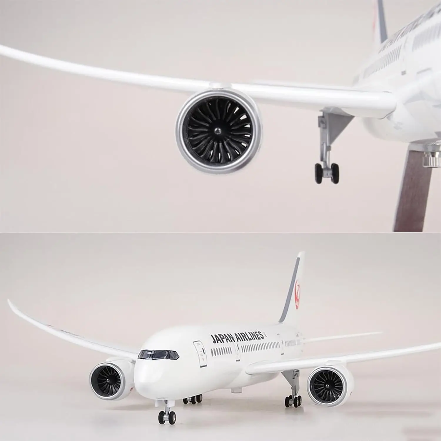 عرض 47 سنتيمتر غرفة المعيشة الديكور 1:130 مقياس دييكاست الراتنج نموذج الخطوط الجوية اليابانية B787 طائرة مع الضوء والعجلات جمع #5