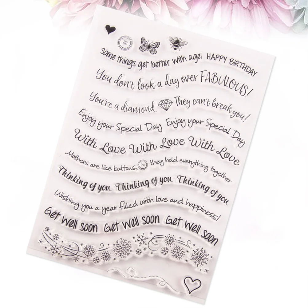 

Clear Transparent Stamps For Diy Scrapbooking Photo Album Diary Card Decoration Tpr Silicone Seal Craft Storage Tool