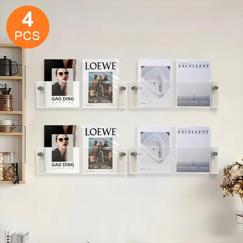 

4PCS floating shelves for wall,magazine shelves,living room wall shelves,book shelf,organization and storage,liveing room decor