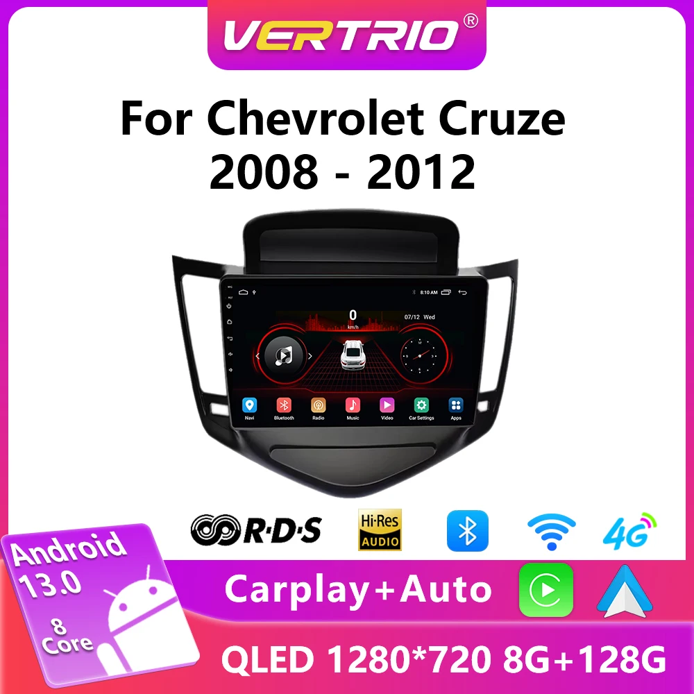 

Беспроводной Carplay для Chevrolet Cruze 2008 2009 2010 2011 2012, автомобильное радио, мультимедийный видеоплеер, навигация, GPS, 2 Din, DVD, стерео