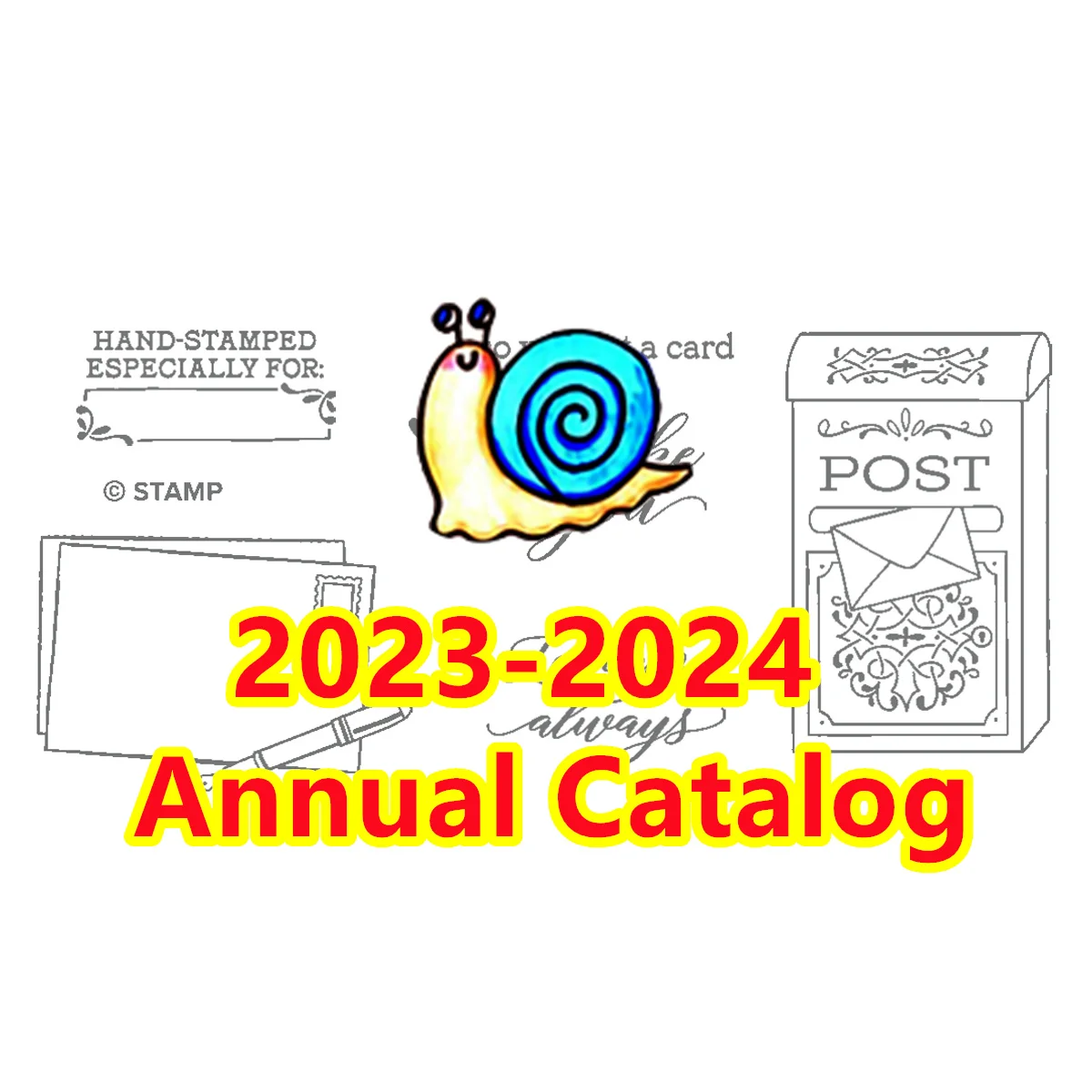 May 2023 to April 2024 New Catalog Stamped With Love Letter Clear Stamps Set and Metal Cutting Dies Scrapbooking For Card Making