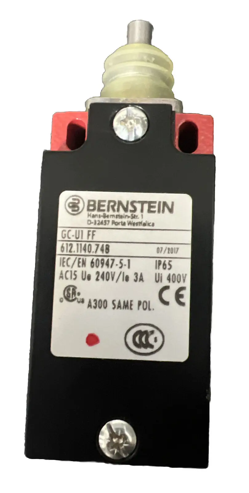 

Bernstein limit switch GC-U1 FF item number 612.1140.748 10A/500VAC brand new original