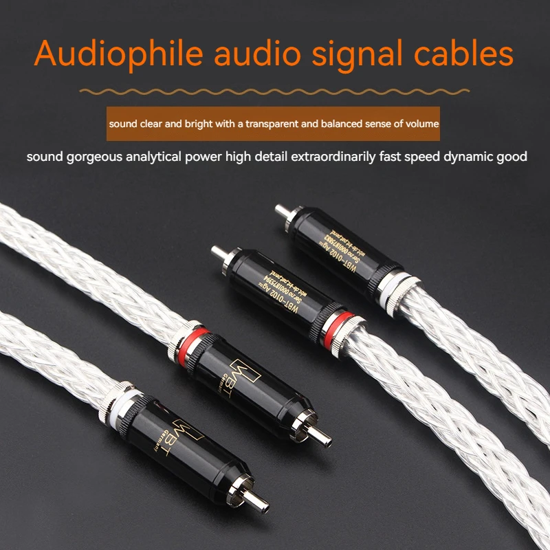 Xangsane8Ag monocrystalline copper silver-plated signal cable Teflon insulated audio amplifier audio speaker cable