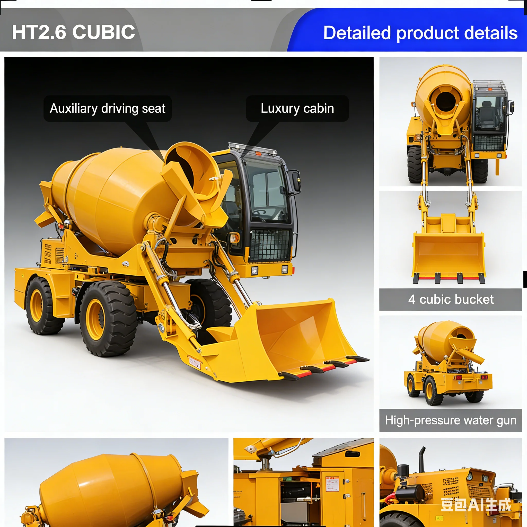 Concrete Mixer Small - 2026 Hot Selling Model 3.5m³ Small