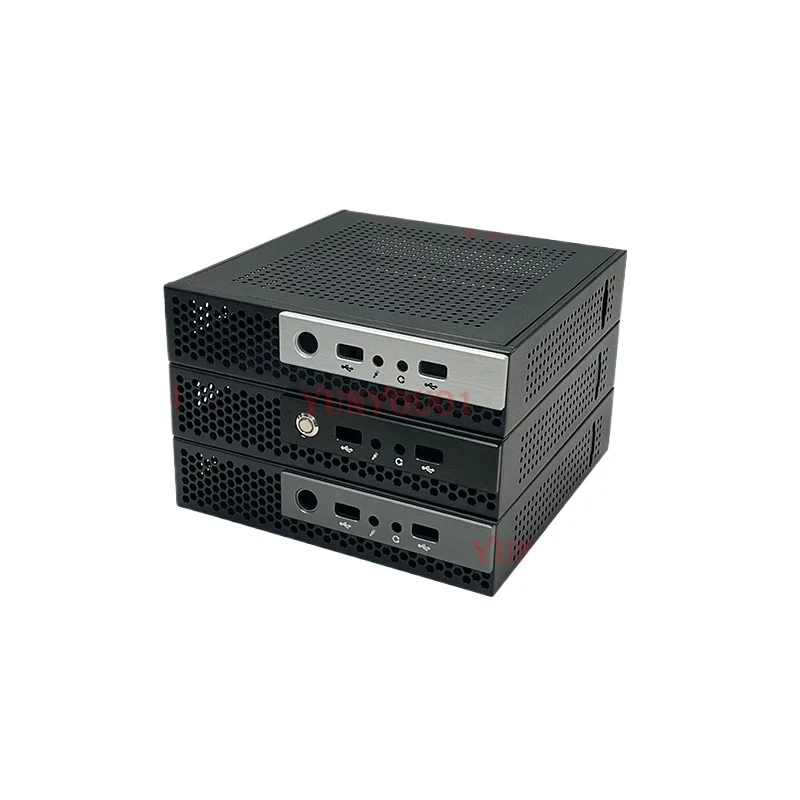 

Мини-футляр для настольного компьютера с алюминиевой панелью, небольшой корпус, горизонтальный мини-футляр с поддержкой материнской платы ITX