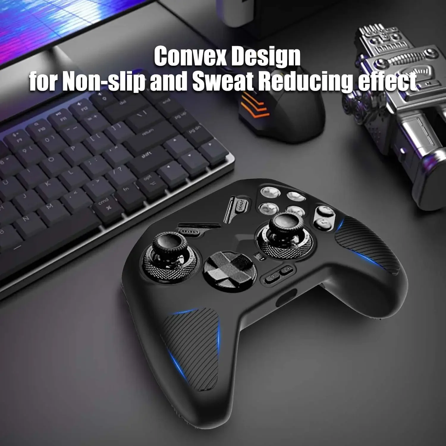 حافظة من السيليكون لهاتف Flydigi Vader 4 Pro حافظة واقية ناعمة مضادة للانزلاق ومضادة للصدمات ملحقات وحدة التحكم في الألعاب