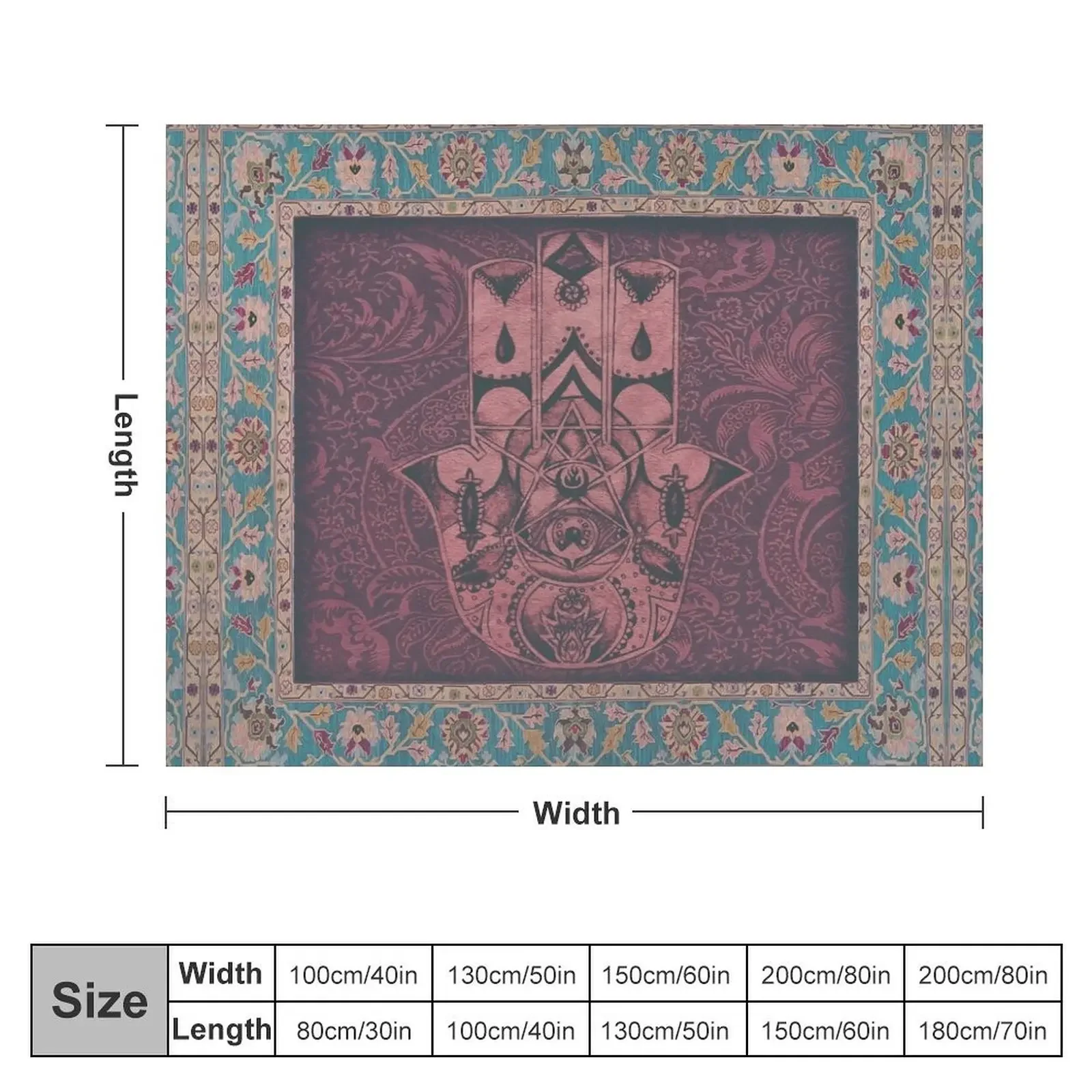 New Century Hamsa IV Throw Blanket Multi-Purpose Fashion Sofas Personalized Gift Blankets