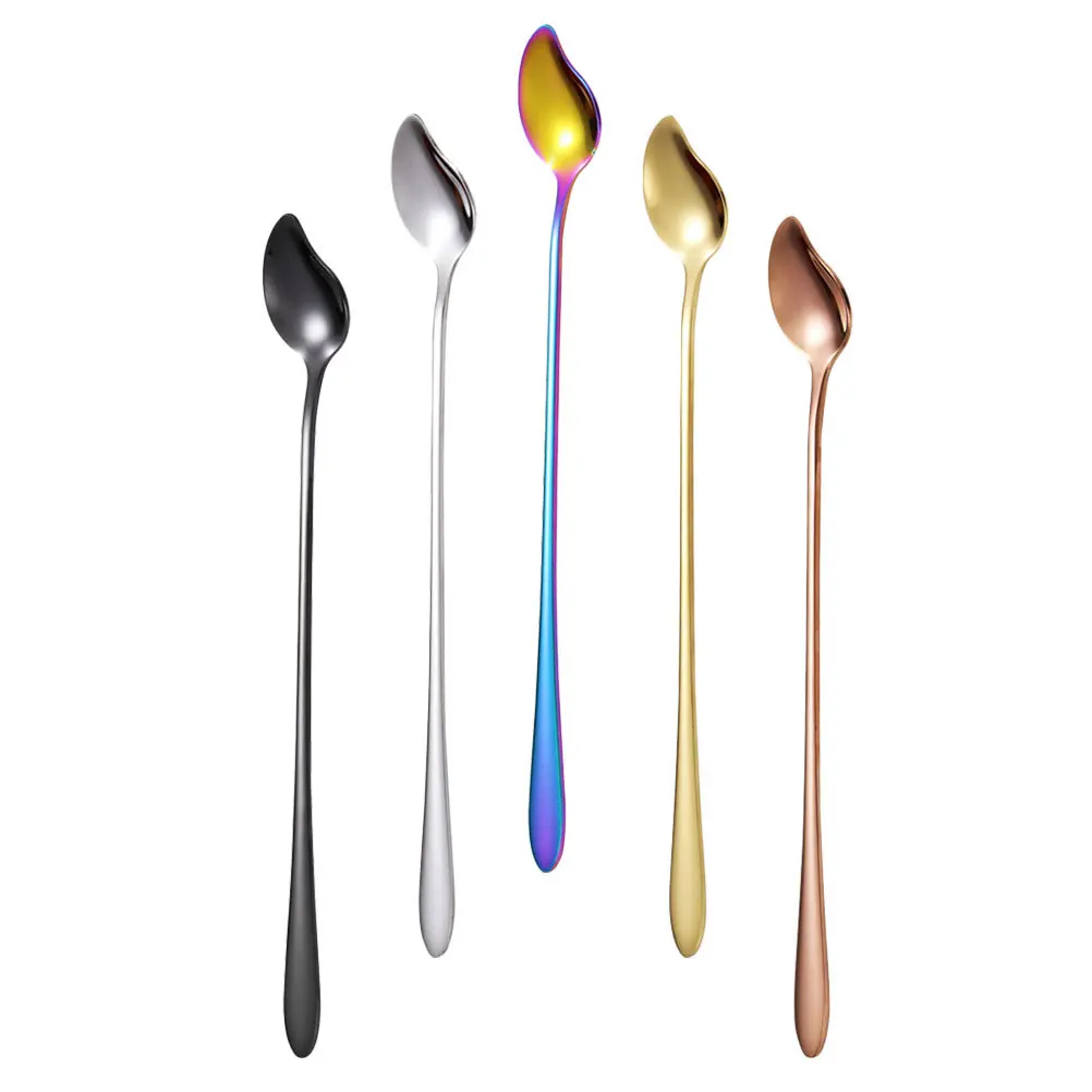 

5pcs Stainless Steel Dessert Spoons 10.5Cm Mixing Coffee Spoons For Ice Cream Fruit Milk Beverage Home Office Bakery Use