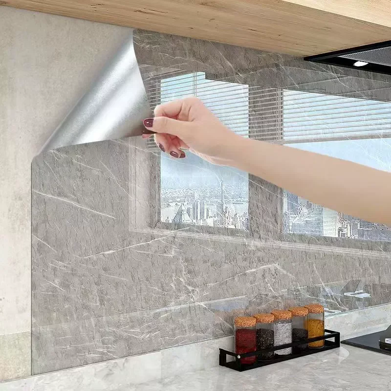 High-Gloss Oil-Resistant And Scratch-Resistant Protective Film For Refurbishing Windowsills Kitchen Countertops And Furniture.