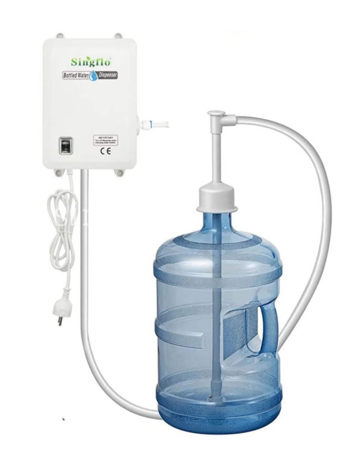 Bottle Water Dispenser Pump System Water Dispensing Pump with Single Inlet 20ft Pipe for Refrigerator, Ice Maker New RU 110/220V
