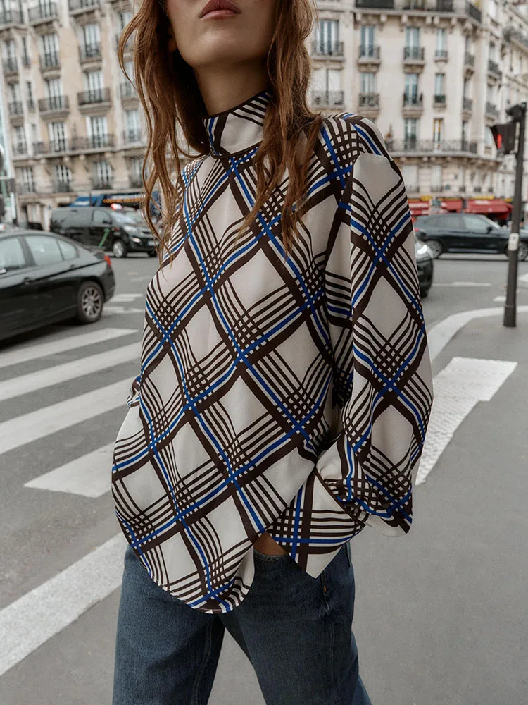 الراقية الشتاء وصول جديد المرأة irt ZA2025 فضفاضة تناسب منقوشة عالية طوق تنوعا Faionable الصينية التقليدية زي #1