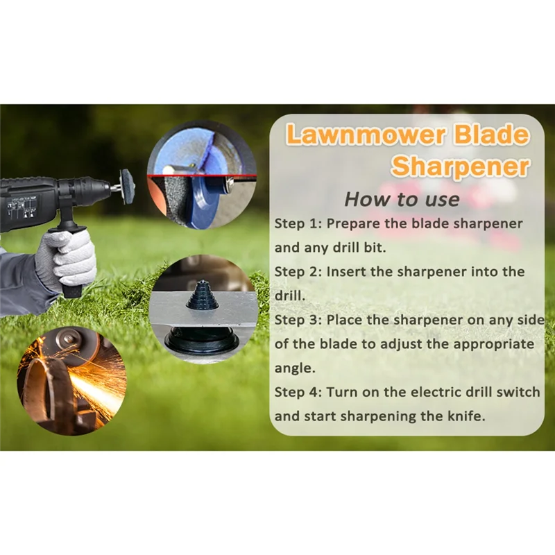 ХОРОШО-универсальная износостойкая точилка для лезвий газонокосилки с металлической перегородкой для любой электрической дрели