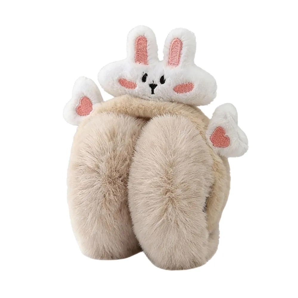 

Наушники с изображением кролика, складный дизайн, утолщенный материал, чехол для ушей, ветрозащитный мягкий грелка для ушей, активный отдых на свежем воздухе