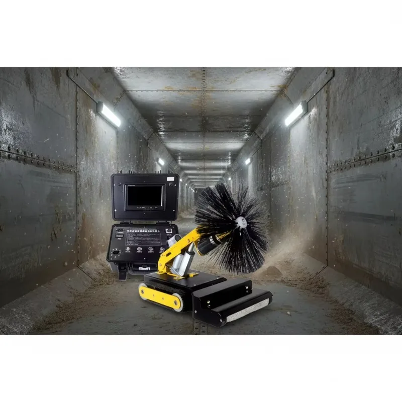 Commercial Cleaning Robot Metal Air Conditioning Duct Roller Brush Cleaner With Remote Control Intelligent Equipment