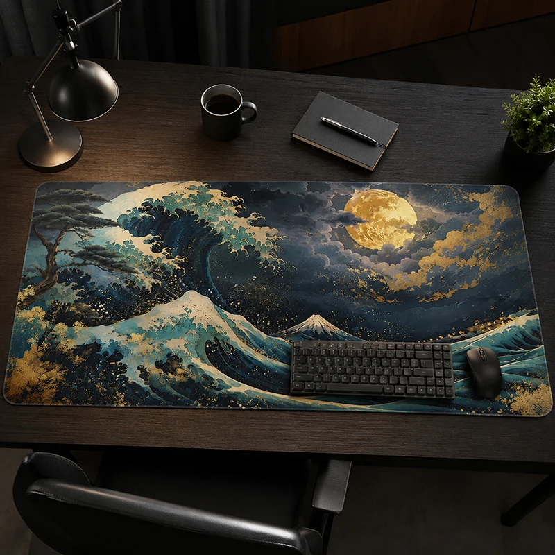 Mouse Pad Ocean Waves Gamer XL Computer Custom Large Mousepad XXL Mouse Mat Desk Mats Non-Slip Natural Rubber Office Mouse Mats