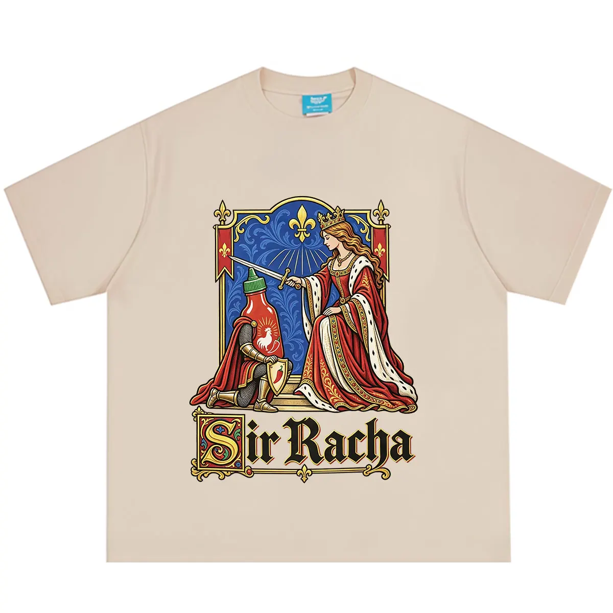 Funny Sir Racha Chili Sauce Graphic T-Shirt Men Women Clothing High Quality Casual Cotton Short Sleeve T-Shirts Fashion T Shirts