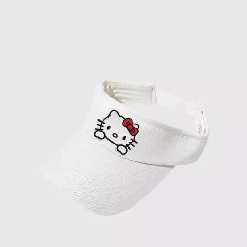 New Hellokitty Empty Top Baseball Cap Cute School Style Hat Cartoon Anime Headgear Dopamine Decoration Girlish Heart Accessories