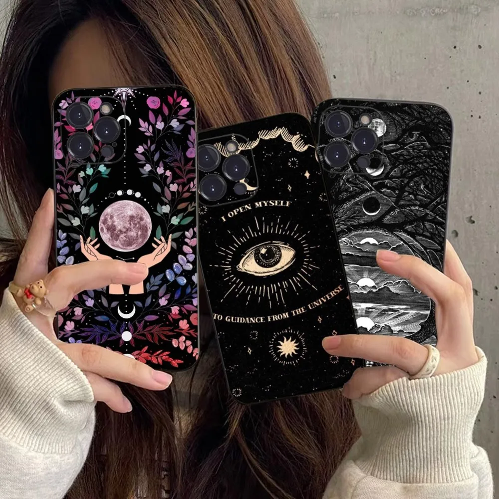 Witches Moon Tarot Mystery Totem Phone Case For iPhone 14 11 12 13 Mini Pro XS Max Cover 6 7 8 Plus X XR SE 2020 Funda Shell