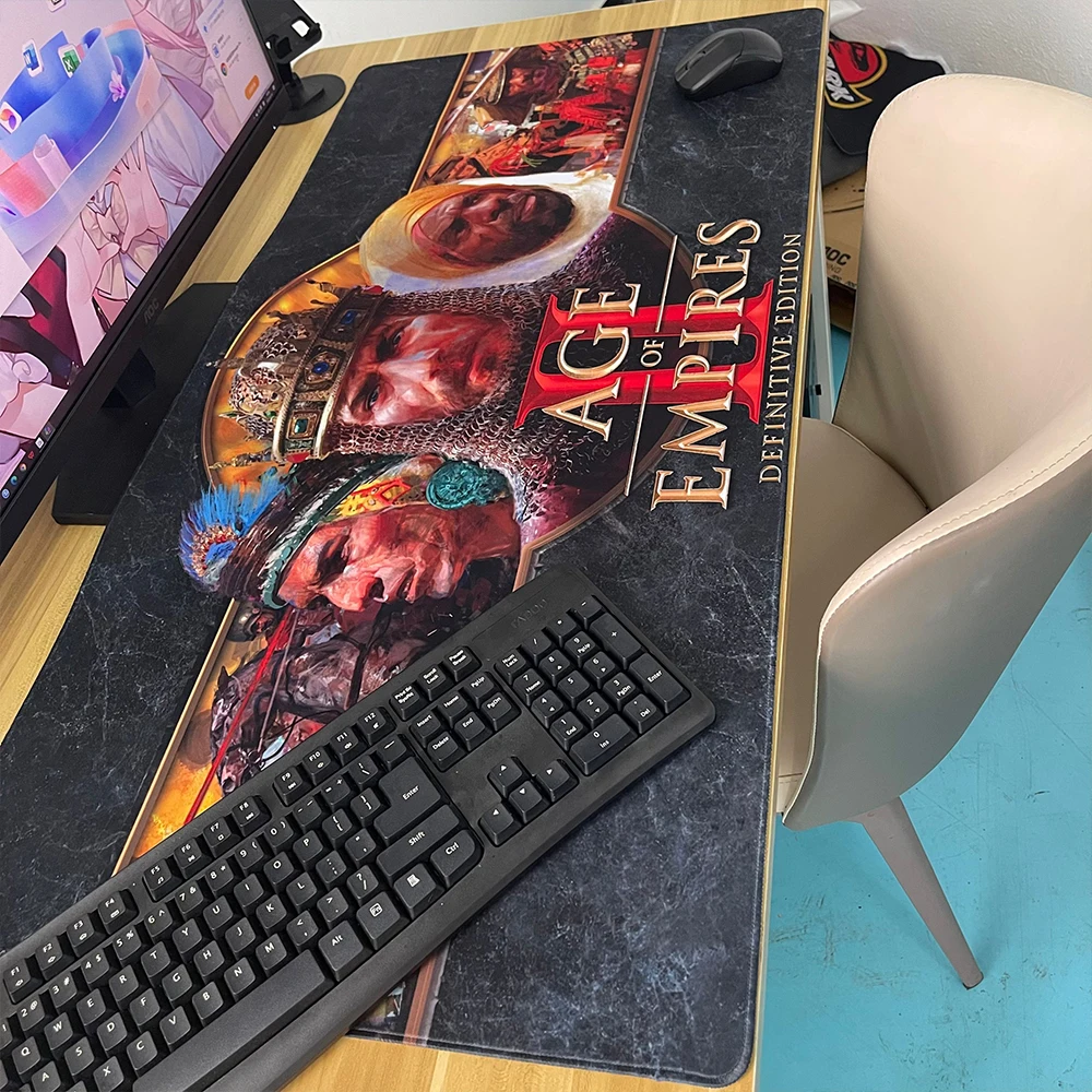 Hot Mouse Pad Age Of Empires Pc Gaming Accessories Keyboard Deskmat Mousepad Gamer Computer Mausepad Mats Cabinet Desk Mat Mause - Image 2