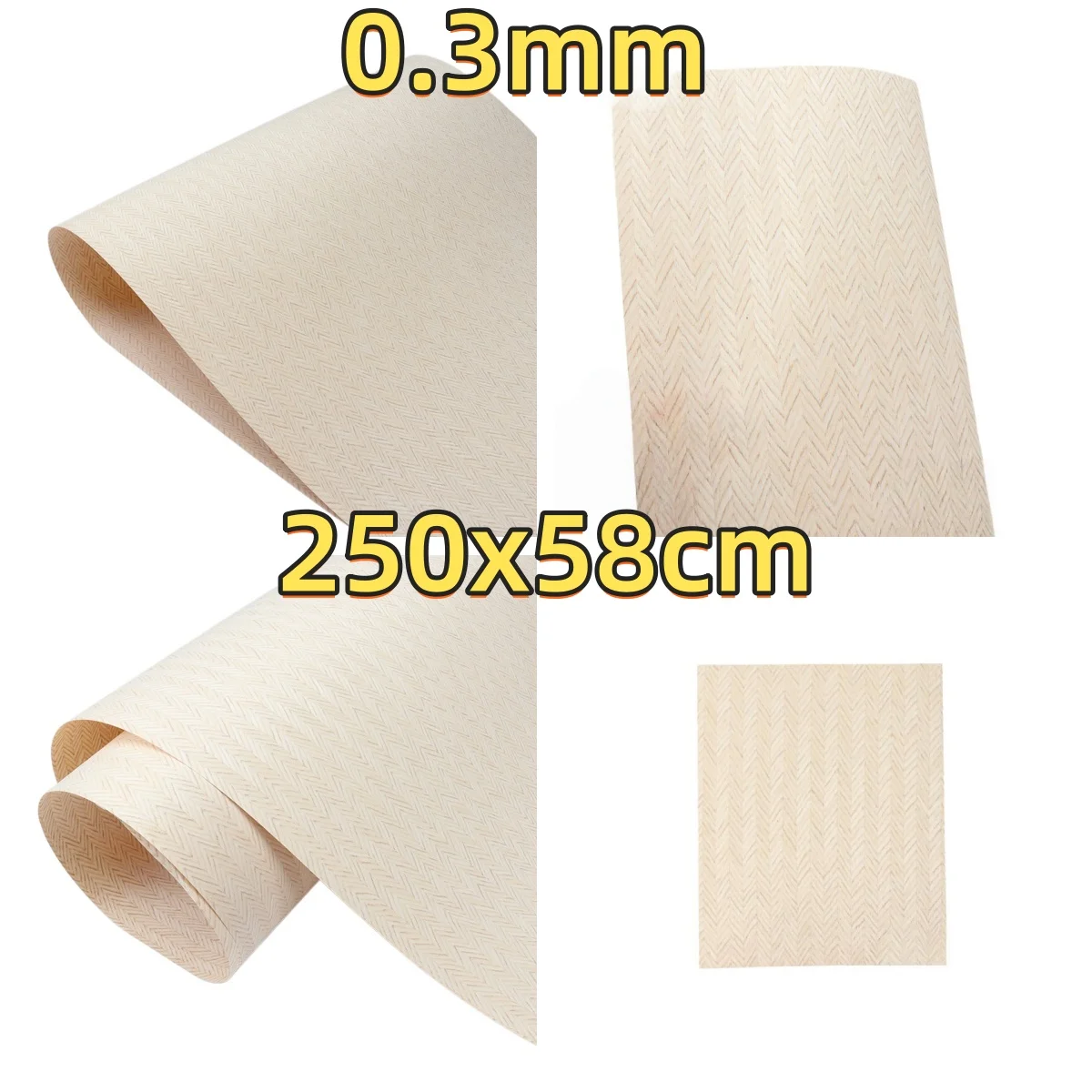 

Ivory Dart Tech Wood Veneer, 0.3mm Thick, Size 250x58cm, Suitable For DIY Crafts And Cover Decoration.(Backing Non-woven Fabric)