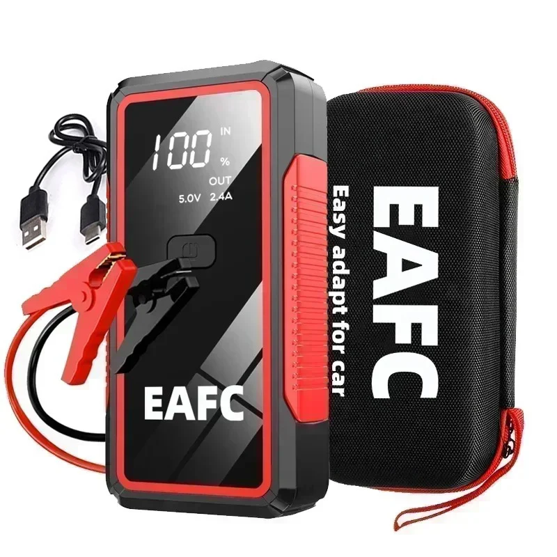 EAFC 12V  Car Jump Starter Power Bank Portable Car Battery Booster ChargerStarting Device Auto Emergency Start-up Lighting