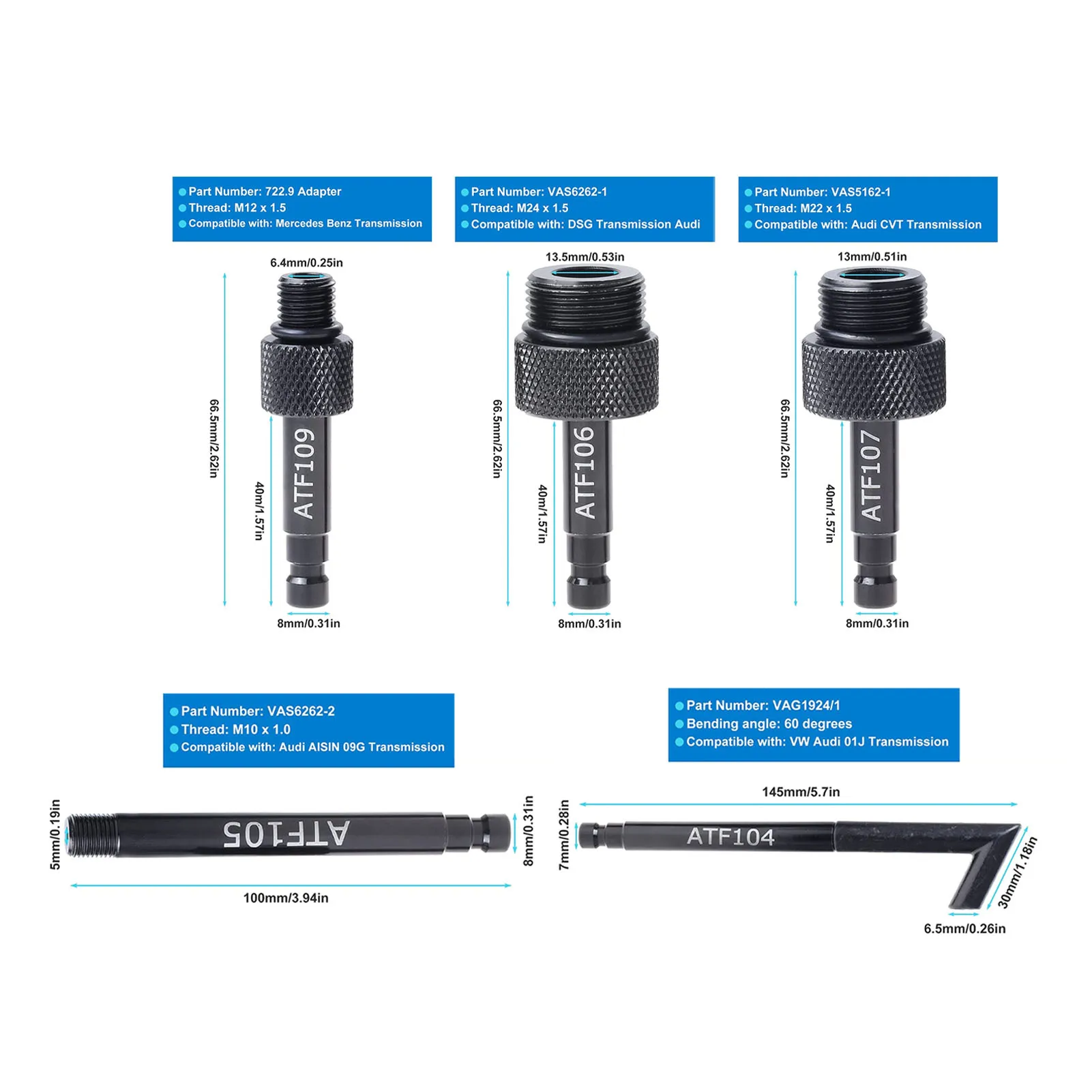 ATF محولات حشو زيت السوائل الأوتوماتيكية VAS6262 2 لمحول حشو AISIN 09G 01J CVT ATF #4