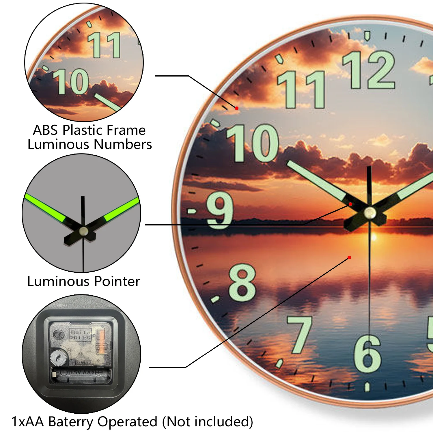 Horloge murale lumineuse de St - Luxury Lifestyle Dark avis et prix