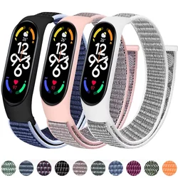 Bracelet For Mi Band 6 7 Strap Nylon Sport loop watch Belt Pulseira Correa Mi band 4 Wristband for xiaomi Mi band 5 4 3 Bracelet