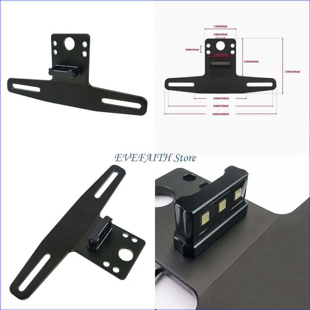 124B Aluminum License Plate Frame For RVs Truck Boat Motorcycle With Builtin Light
