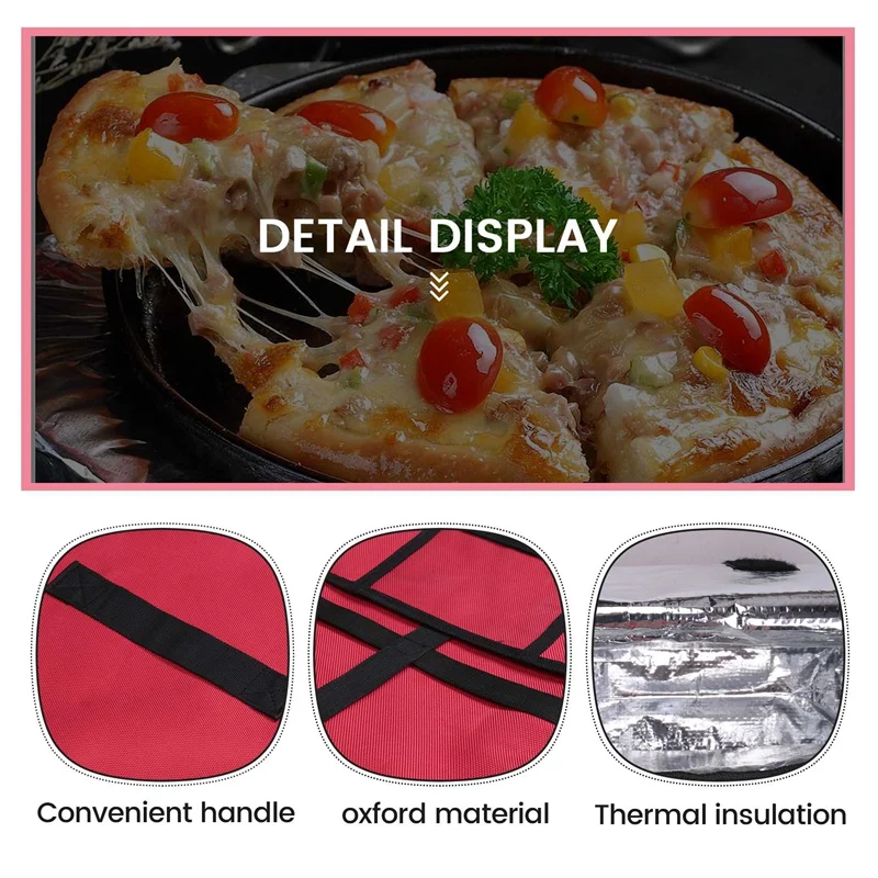 Insulated Pizza Food Delivery Bag Professional Large Pizza Delivery Bag Moisture-Proof Pizza Box