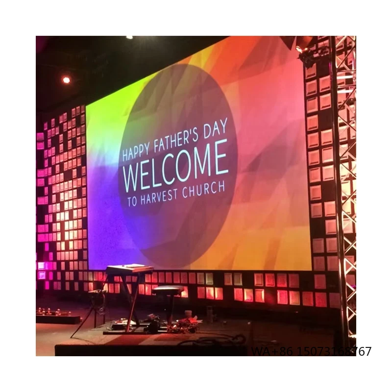 

10ft X 12ft P3.91 Indoor Stage LED Video Wall P2.6 P2.9 P4.81 Rental Led Display Panel P3.9 Church Screen