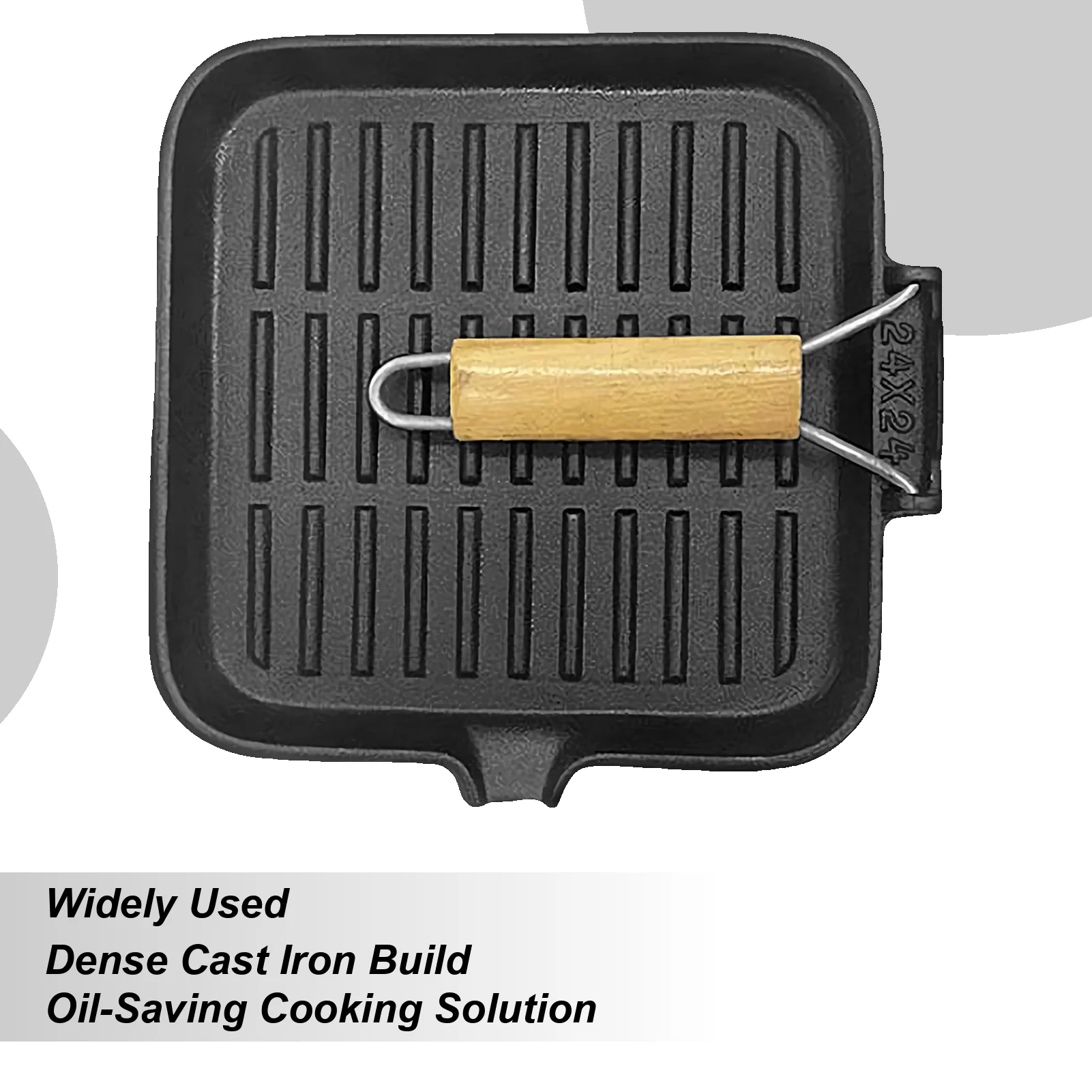 

Frying Pan Cast Iron Cooking Griddle Pan Non Stick Cast Iron Skillet For Baking Cooking Grilling Oven Stove Camping Campfire