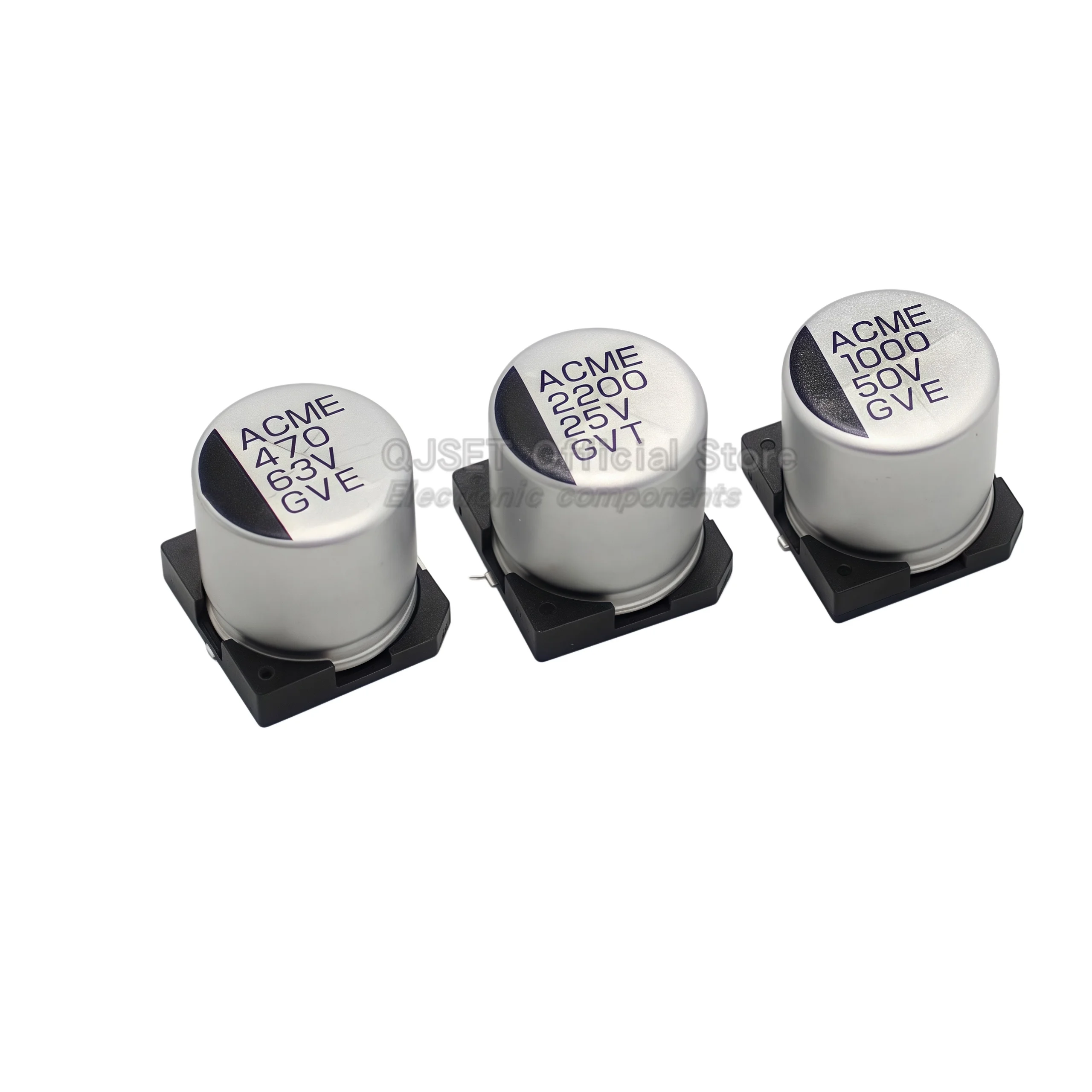 5Pcs 16x16.5mm 25v2200uf 50v1000uf 63v470uf Small-Size 477M1616CNVC 16*16.5mm SMD Surface-Mount Aluminum Electrolytic Capacitors