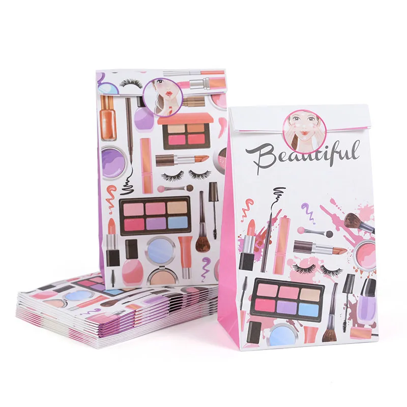 Spa Makeup Birthday Party Supplies Make Up Candy Cookie Chocolate Packaging Bags Baby Shower Birthday Hen Party for Girls Women