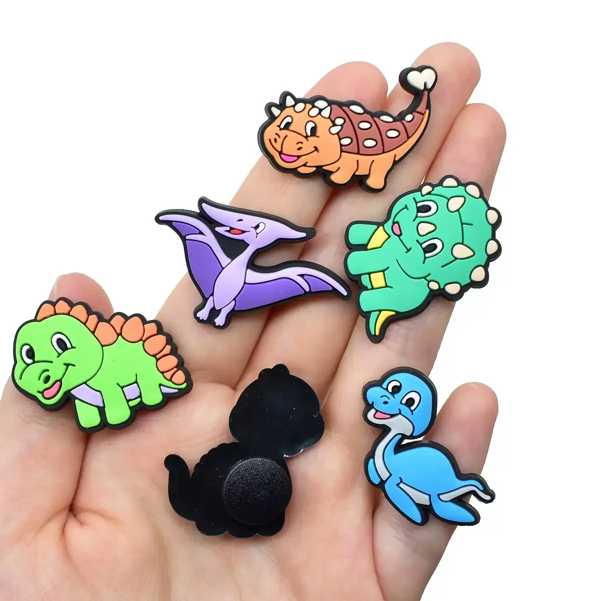 Wholesale 10-50Pcs Various Dinosaur PVC Shoe Buckle Charms Tyrannosaur Kids Favorite Clog Ornaments DIY Bracelet