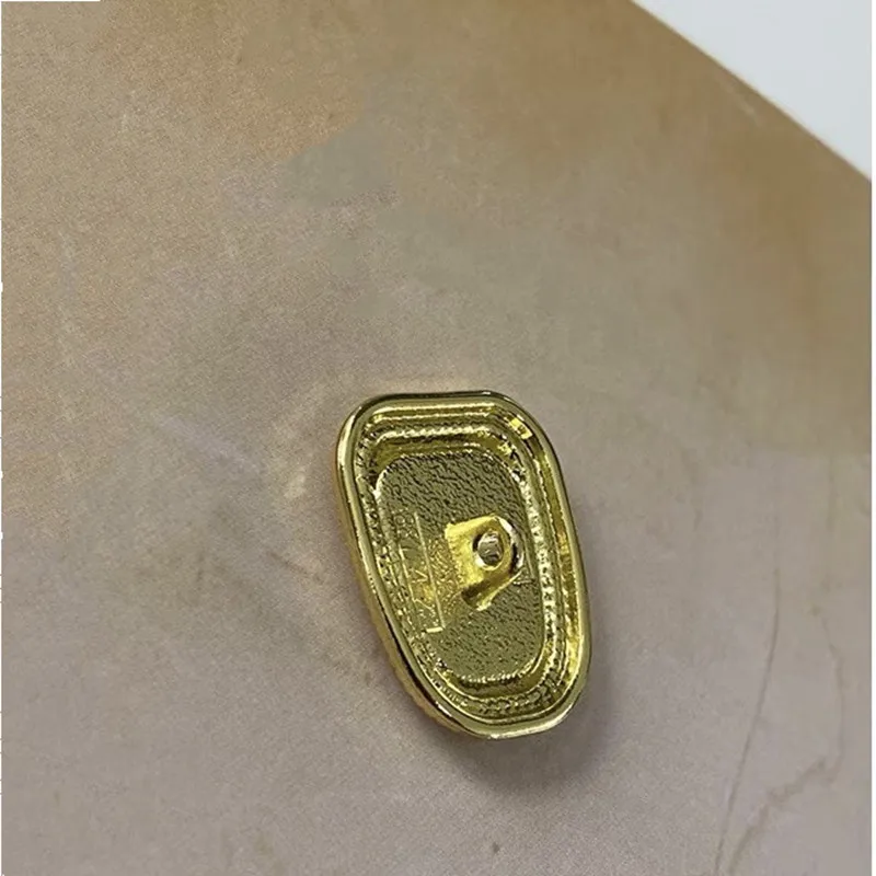 10PCS/Lot Square Oil Metal Buttons Shanked Coat Buckle Sewing Simple Accessories Decorative Buttons